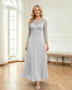 Mesh-Flowy-Mother-of-the-Bride-Dress-White-1
