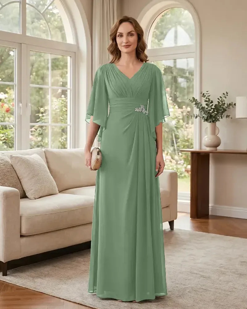 Chiffon-A-Line-Mother-of-the-Bride-Dress-with-Flutter-Sleeves-Dusty-Sage-1