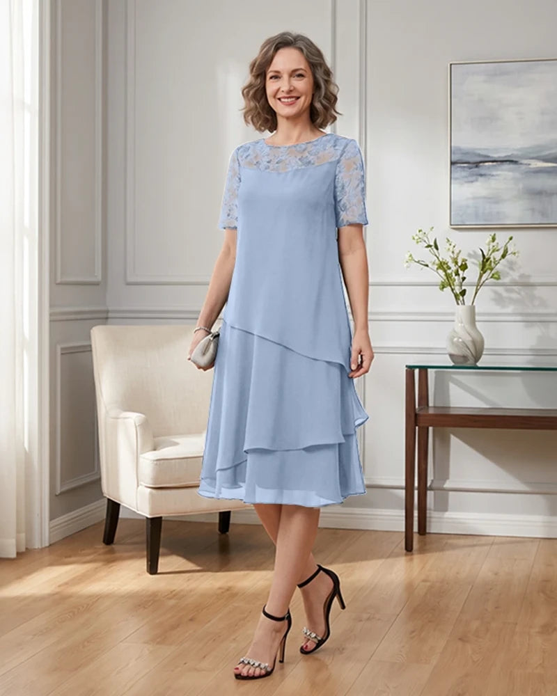 Tiered-Chiffon-Mother-of-the-Bride-Dress-with-Lace-Sleeves-Lavender-1