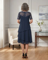 Tiered-Chiffon-Mother-of-the-Bride-Dress-with-Lace-Sleeves-Dark-Navy-2