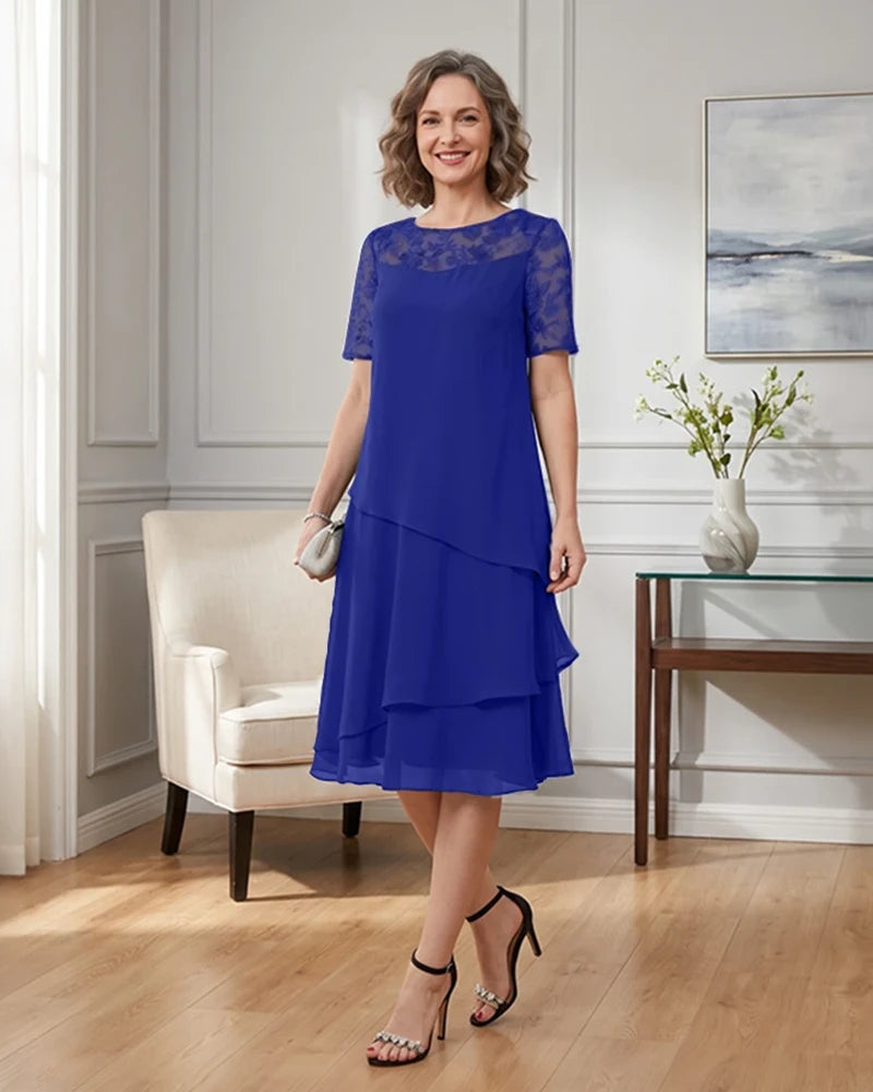 Tiered-Chiffon-Mother-of-the-Bride-Dress-with-Lace-Sleeves-Royal-Blue-1
