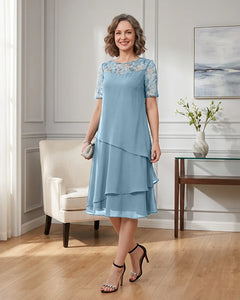 Tiered-Chiffon-Mother-of-the-Bride-Dress-with-Lace-Sleeves-Sky-Blue-1