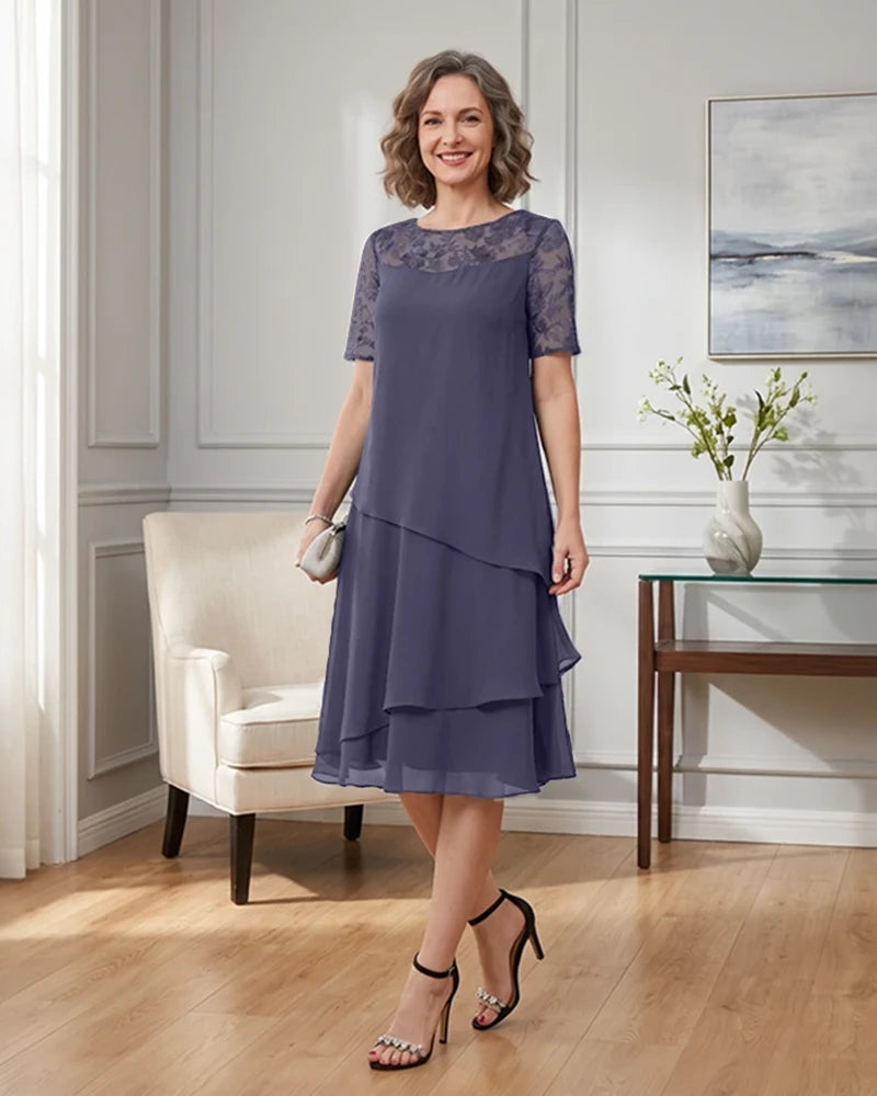 Tiered-Chiffon-Mother-of-the-Bride-Dress-with-Lace-Sleeves-Stormy-1