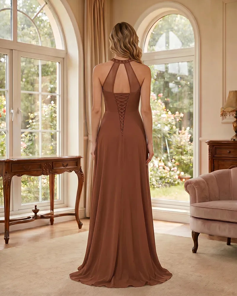 Mermaid-Chiffon-Mother-of-the-Bride-Dress-with-Halter-Neck-Burnt-Orange-2