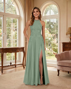 Mermaid-Chiffon-Mother-of-the-Bride-Dress-with-Halter-Neck-Dusty-Sage-1