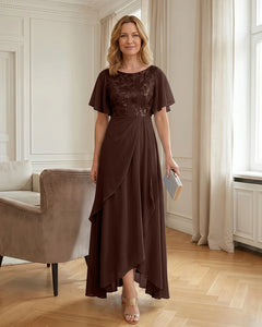 High-Low-Floral-Embroidery-Mother-of-the-Bride-Dress-Brown-1