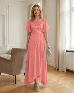 High-Low-Floral-Embroidery-Mother-of-the-Bride-Dress-Coral-1