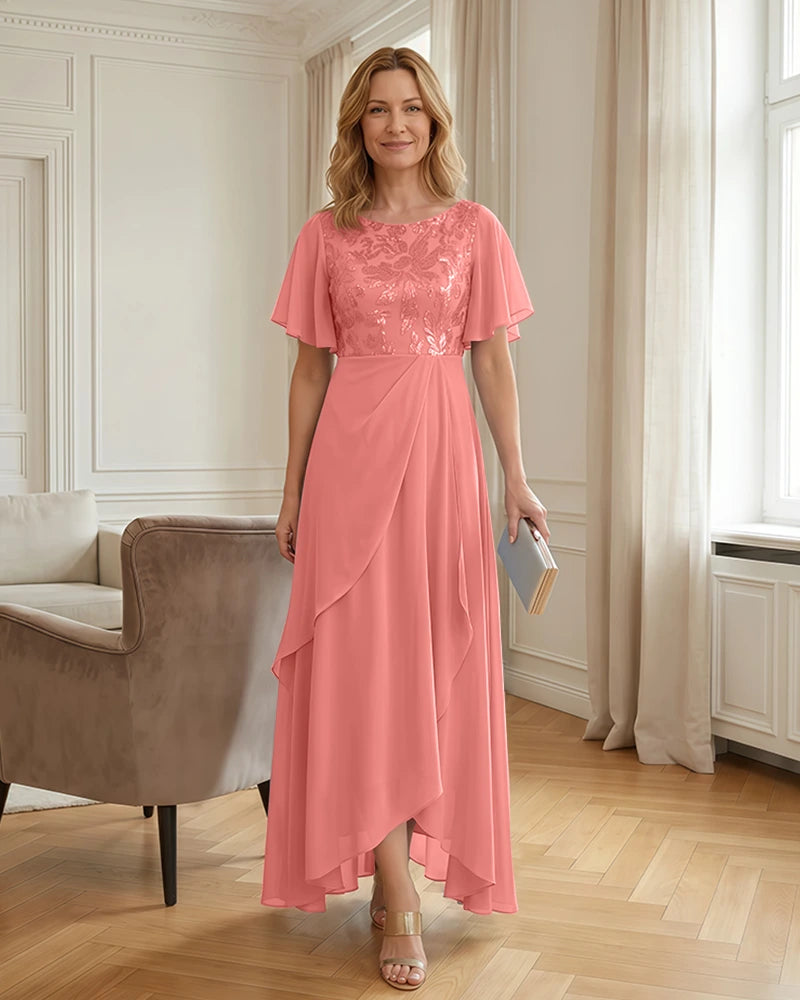 High-Low-Floral-Embroidery-Mother-of-the-Bride-Dress-Coral-1