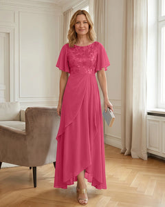 High-Low-Floral-Embroidery-Mother-of-the-Bride-Dress-Hot-Pink-1