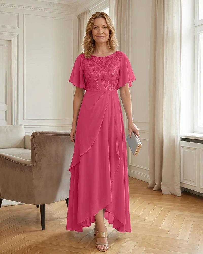 High-Low-Floral-Embroidery-Mother-of-the-Bride-Dress-Hot-Pink-1