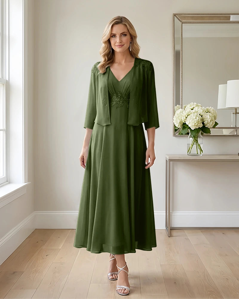 Two-Piece-Embroidered-Shrug-Chiffon-Mother-of-the-Bride-Dress-Clover-1