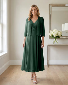Two-Piece-Embroidered-Shrug-Chiffon-Mother-of-the-Bride-Dress-Emerald-1