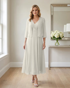 Two-Piece-Embroidered-Shrug-Chiffon-Mother-of-the-Bride-Dress-Ivory-1