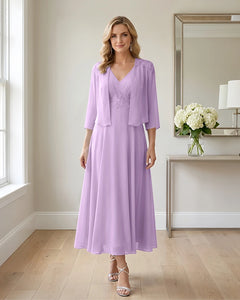Two-Piece-Embroidered-Shrug-Chiffon-Mother-of-the-Bride-Dress-Lilac-1