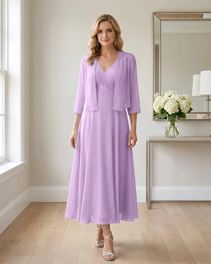 Two-Piece-Embroidered-Shrug-Chiffon-Mother-of-the-Bride-Dress-Lilac-1