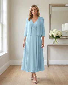 Two-Piece-Embroidered-Shrug-Chiffon-Mother-of-the-Bride-Dress-Sky-Blue-1