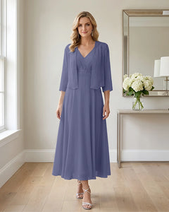 Two-Piece-Embroidered-Shrug-Chiffon-Mother-of-the-Bride-Dress-Steel-Blue-1