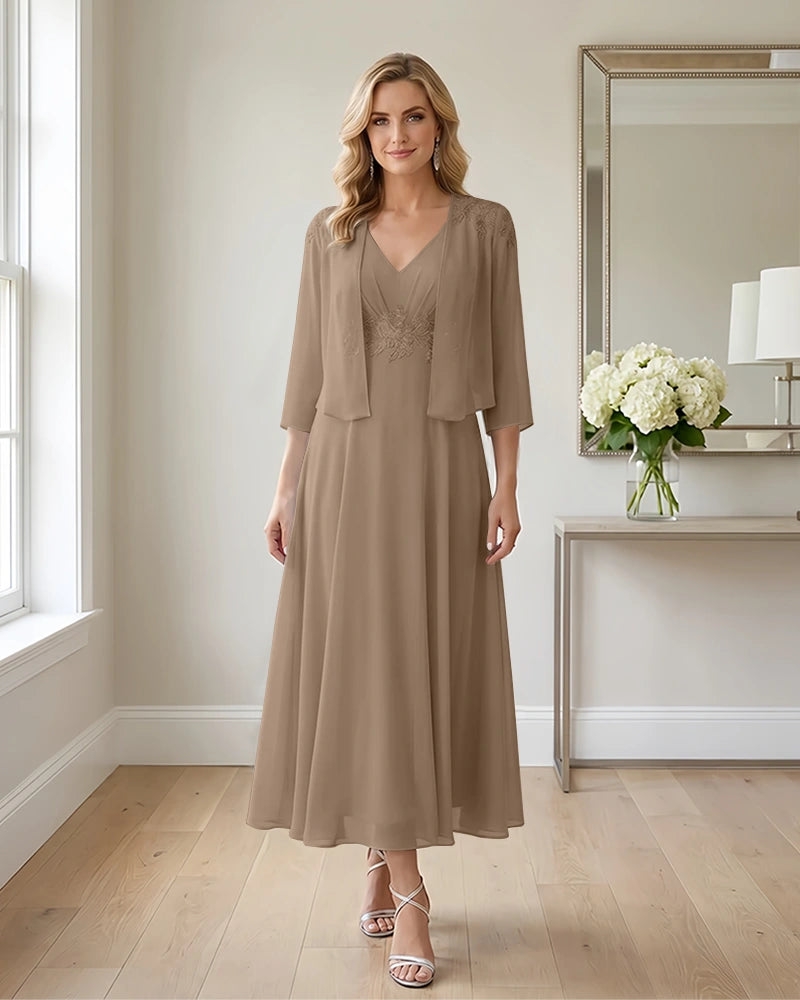 Two-Piece-Embroidered-Shrug-Chiffon-Mother-of-the-Bride-Dress-Taupe-1