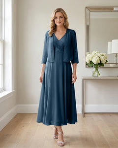 Two-Piece-Embroidered-Shrug-Chiffon-Mother-of-the-Bride-Dress-Teal-1