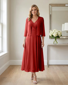 Two-Piece-Embroidered-Shrug-Chiffon-Mother-of-the-Bride-Dress-Terracotta-1