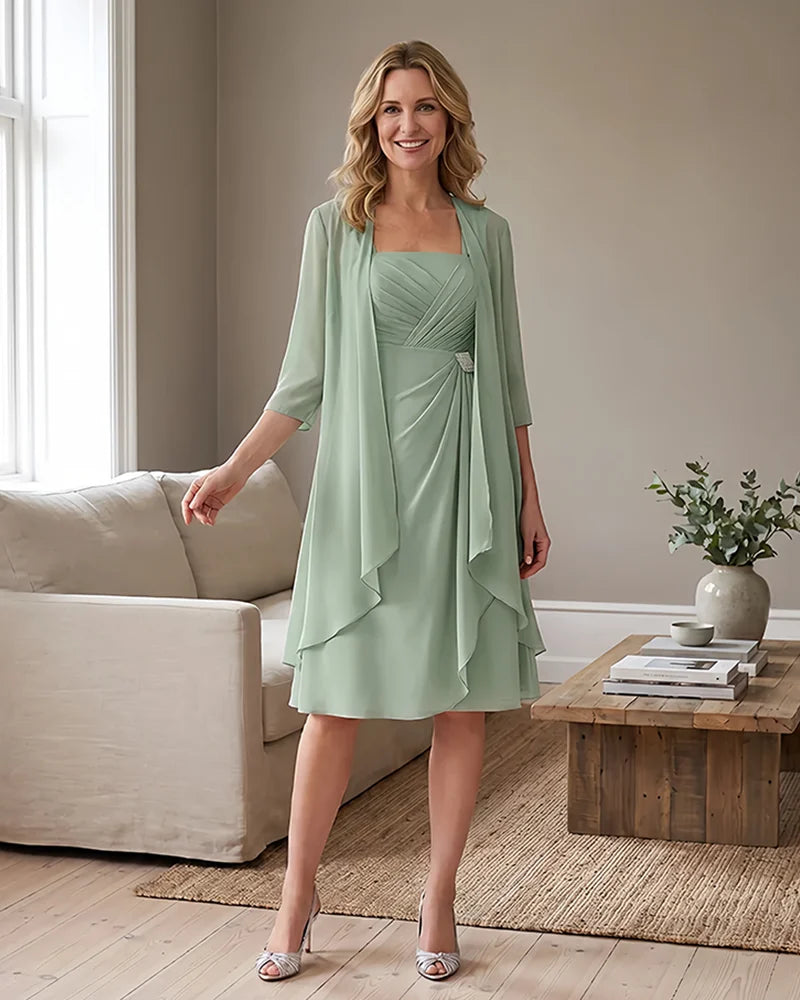 Chiffon-Wide-Dual-Strap-Pleated-Mother-of-the-Bride-Dress-Sage-3