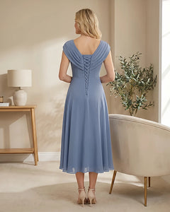 Chiffon-Mother-of-the-Bride-Dress-with-V-Neck-and-Cap-Sleeves-Dusty-Blue-2