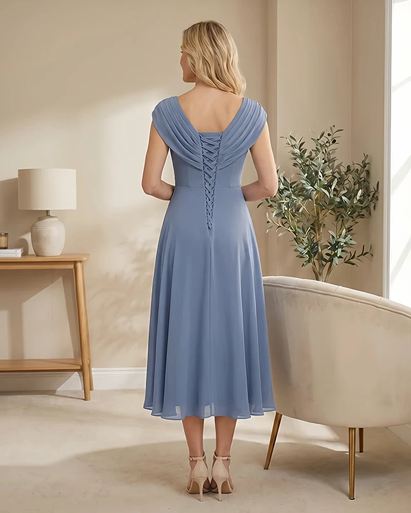Chiffon-Mother-of-the-Bride-Dress-with-V-Neck-and-Cap-Sleeves-Dusty-Blue-2