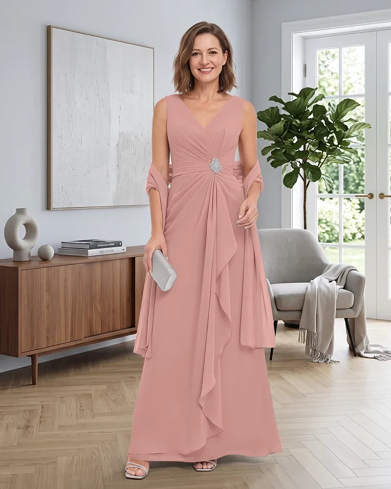 Sleeveless-Chiffon-Mother-of-the-Bride-Dress-with-Shawl-Blushing-Pink-1