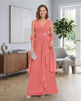 Sleeveless-Chiffon-Mother-of-the-Bride-Dress-with-Shawl-Coral-1