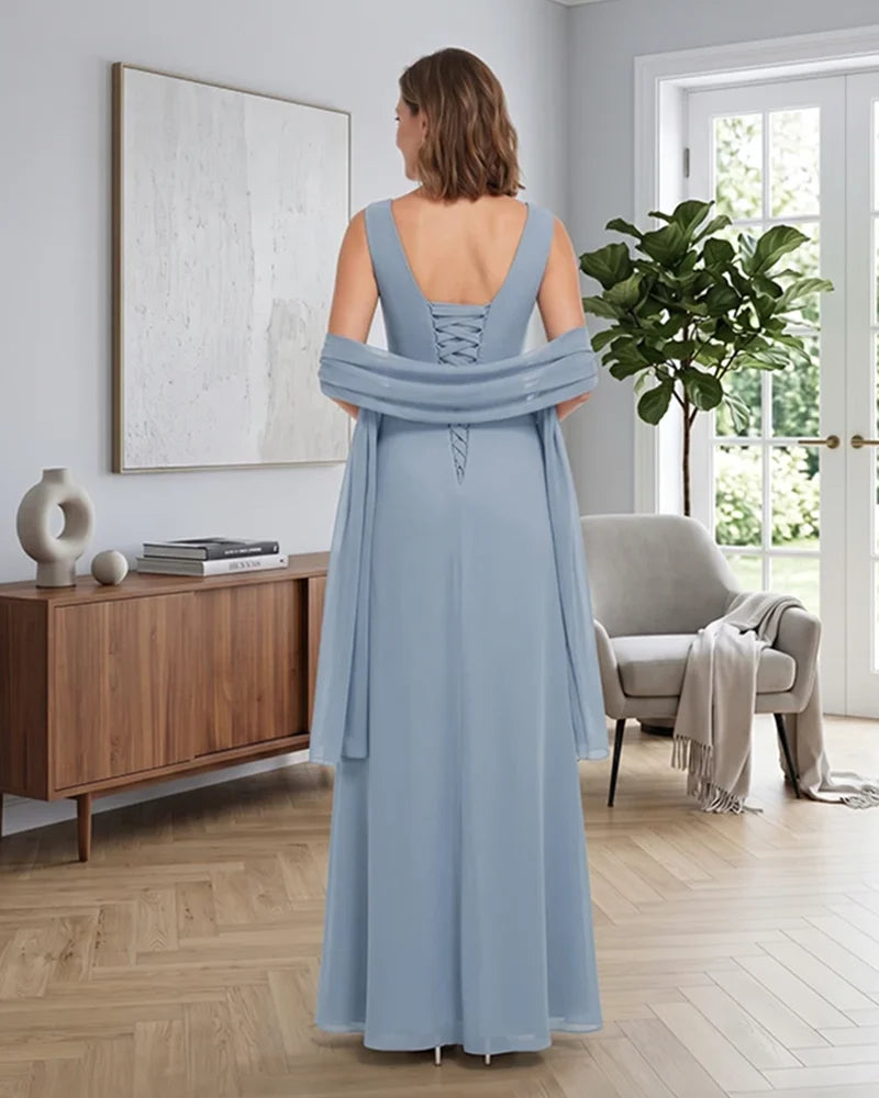 Sleeveless-Chiffon-Mother-of-the-Bride-Dress-with-Shawl-Dusty-Blue-2