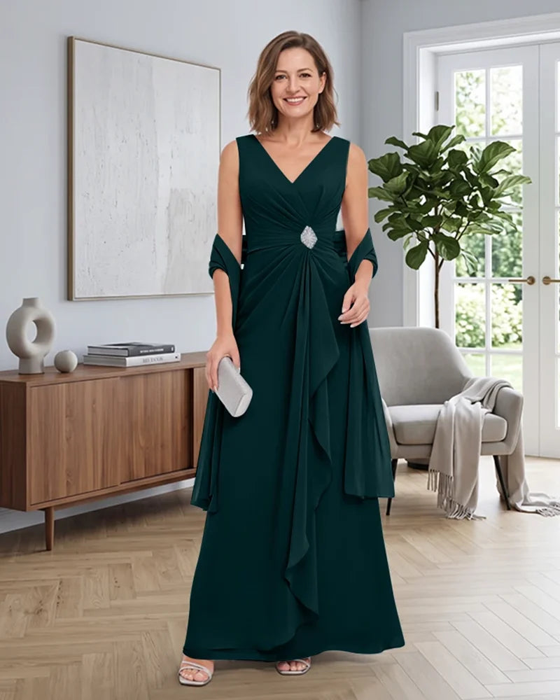 Sleeveless-Chiffon-Mother-of-the-Bride-Dress-with-Shawl-Peacock-1