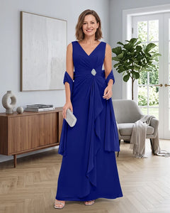 Sleeveless-Chiffon-Mother-of-the-Bride-Dress-with-Shawl-Royal-Blue-1