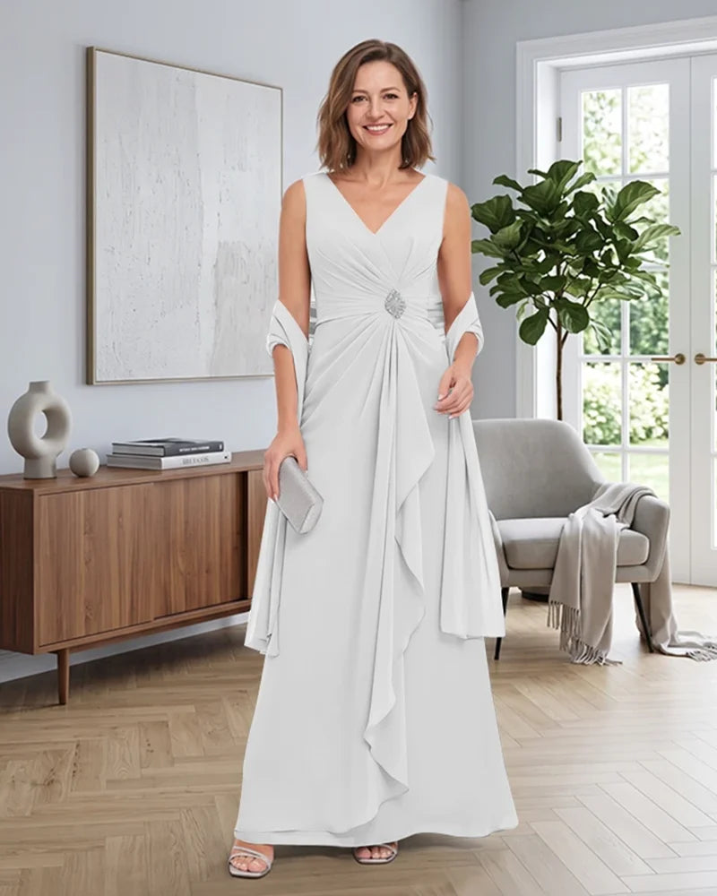 Sleeveless-Chiffon-Mother-of-the-Bride-Dress-with-Shawl-White-1