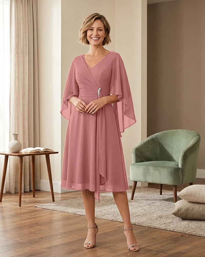 Tea-Length-Chiffon-Mother-of-the-Bride-Dress-with-V-Neck-Dusty-Rose-1