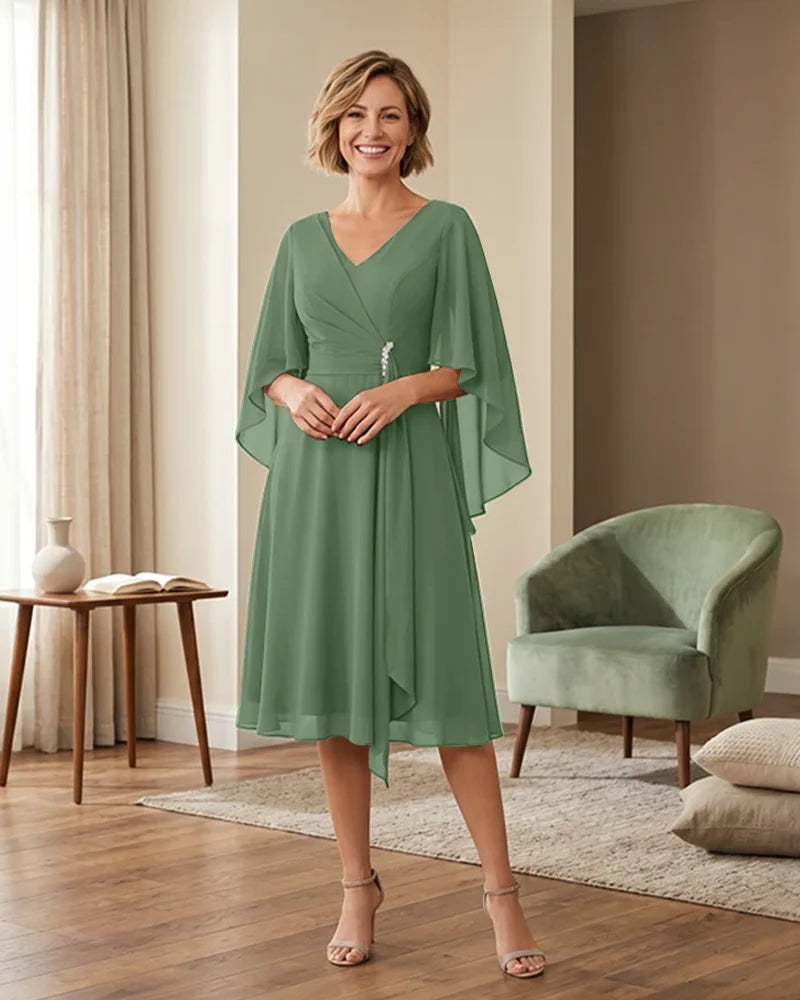 Tea-Length-Chiffon-Mother-of-the-Bride-Dress-with-V-Neck-Dusty-Sage-1